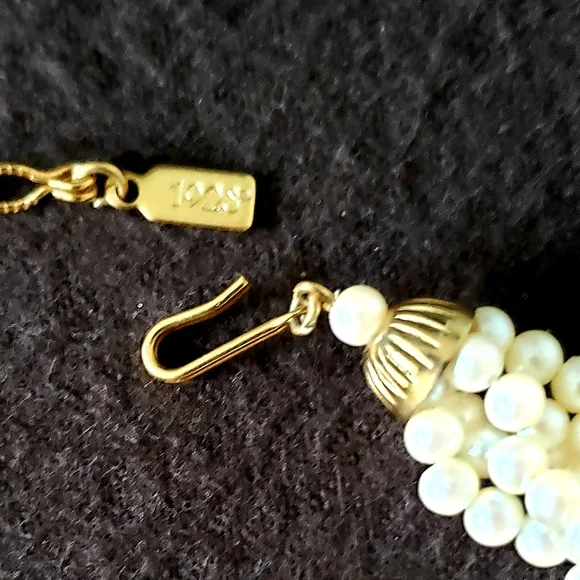 1928 Faux Pearl Collar Necklace - Picture 2 of 4